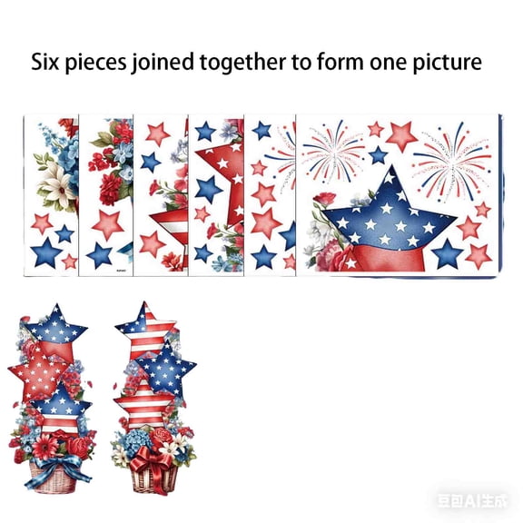 4th Of July Window Stickers Removable Independence Day Decor USA Themed Window Clings