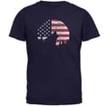 thumbnail image 1 of 4th Of July Wolf Silhouette Flag Moon Mens T Shirt Navy X-LG, 1 of 1