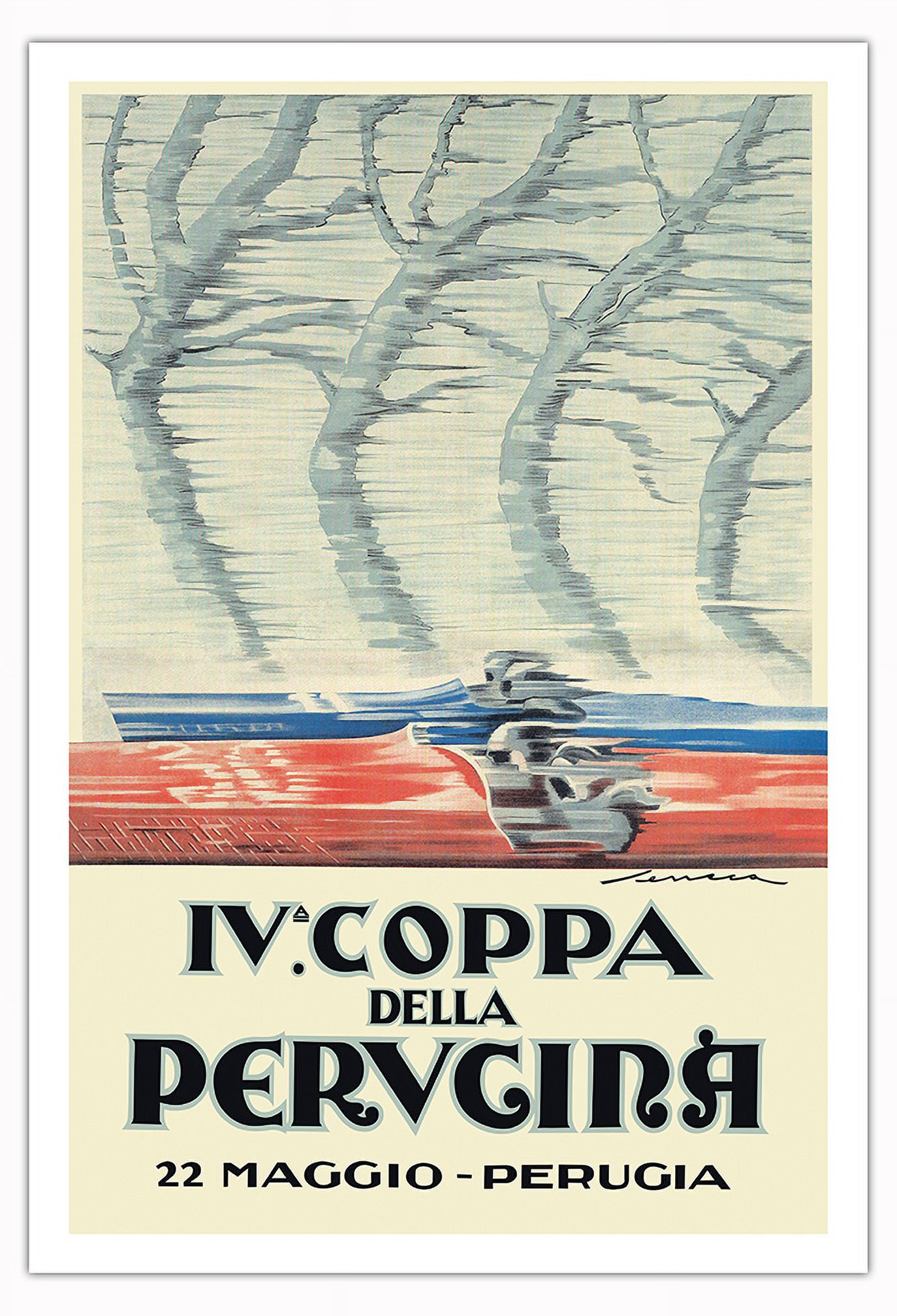 4th Perugina Cup (Coppa della Perugina) Vintage Car Racing Poster by