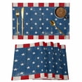 thumbnail image 1 of 4th of Placemats Set of 1, July Patriotic American Flag Retro Non-Slip Place Mats Washable Table Mats for Kitchen Dining Table Decorations Indoor/Outdoor, 1 of 9