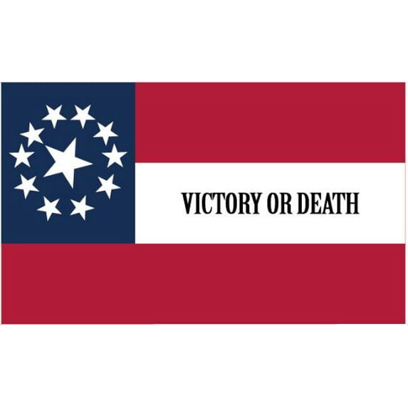 4th Texas Victory Or Death 3'x5' Embroidered Flag ROUGH TEX® Cotton