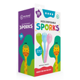 thumbnail image 1 of 4th Utensil Kids Disposable Sporks, 30 Count, 3 Colors, Individually Wrapped, 1 of 5
