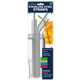 4th Utensil Reusable Silver Stainless Steel Straw Set