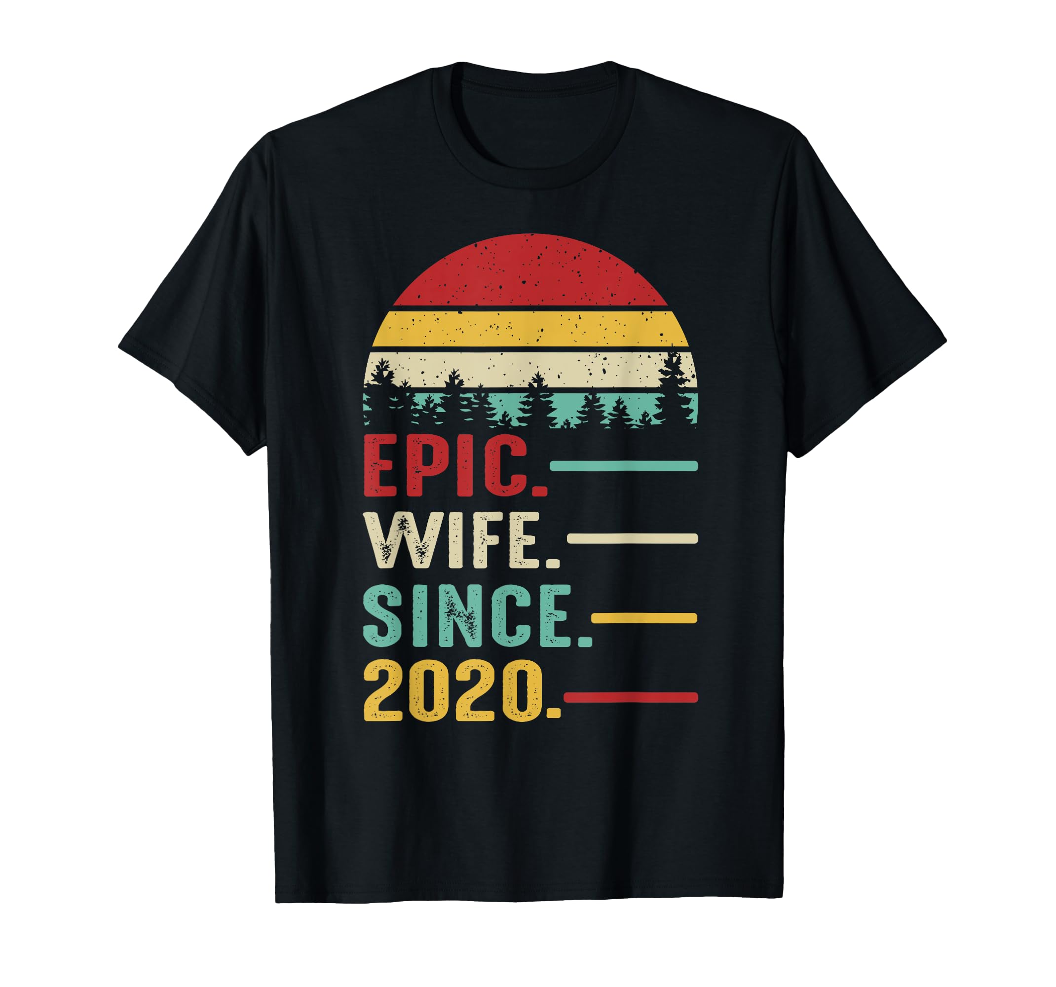 4th Wedding Anniversary for Her Epic Wife Since 2020 T-Shirt-XL ...