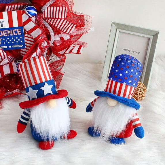 4th july Decorations Independence Day Faceless Doll With Hat Figurine Gnome Doll Desktop Decoration Home Decorating 50% 0ff Clearance!