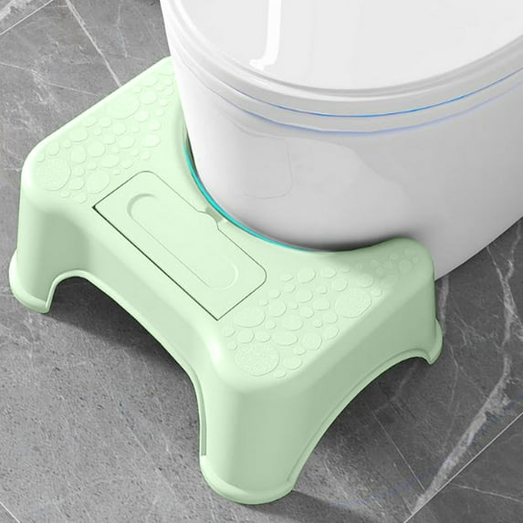 Toilet Squatting Posture Stool, 7" Height, Reduces Strain for an Easier Go, Poop Stool for Bathroom, Fun Footprint Designs, Low-Profile, Minimal Design for Bathroom Aesthetic