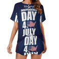 thumbnail image 1 of 4th of July 2 Pack Women’s Pajama Set Print Sleepwear And Shorts Y2k Loungewear Sets S-5XL, 1 of 7