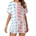 thumbnail image 1 of 4th of July 2 Pack Women’s Pajama Set Print Sleepwear And Shorts Y2k Loungewear Sets S-5XL, 1 of 7