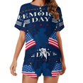 thumbnail image 1 of 4th of July 2 Pack Women’s Pajama Set Print Sleepwear And Shorts Y2k Loungewear Sets S-5XL, 1 of 7