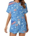 thumbnail image 1 of 4th of July 2 Pack Women’s Pajama Set Print Sleepwear And Shorts Y2k Loungewear Sets S-5XL, 1 of 7