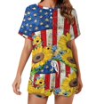 thumbnail image 1 of 4th of July 2 Pack Women’s Pajama Set Print Sleepwear And Shorts Y2k Loungewear Sets S-5XL, 1 of 7