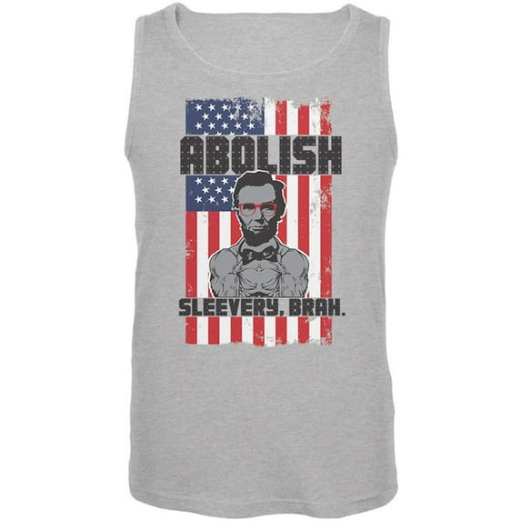 4th of July Abolish Sleevery Mens Tank Top Heather LG