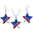 thumbnail image 1 of 4th of July Accessories for Women - 4th of July Earrings - Patriotic Earrings (Star Jewelry Set), 1 of 8