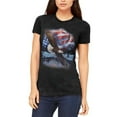 thumbnail image 1 of 4th of July American Flag Bald Eagle Juniors Soft T Shirt Charcoal Black Triblend MD, 1 of 1