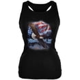 thumbnail image 1 of 4th of July American Flag Bald Eagle Women's Juniors Tank Top, 1 of 5
