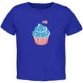 thumbnail image 1 of 4th of July American Flag Cupcake Royal Toddler T-Shirt - 2T, 1 of 1