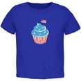 thumbnail image 1 of 4th of July American Flag Cupcake Royal Toddler T-Shirt - 3T, 1 of 1