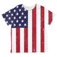thumbnail image 1 of 4th of July American Flag Distressed All Over Toddler T Shirt Multi 2T, 1 of 2