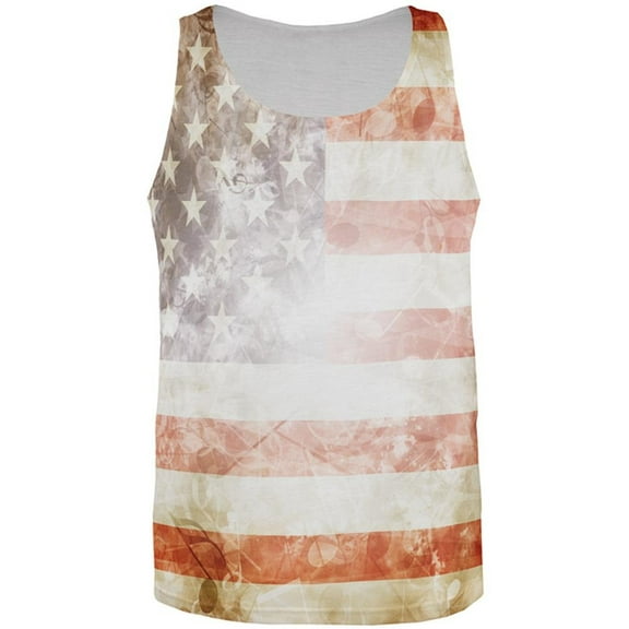4th of July American Flag Star Spangled Banner All Over Mens Tank Top Multi SM