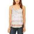 thumbnail image 1 of 4th of July American Flag Star Spangled Banner Juniors Flowy Side Slit Tank Top Multi X-LG, 1 of 2