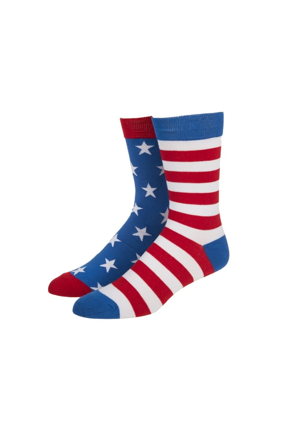 4th of July American Flag Stars & Stripes Youth Crew Socks