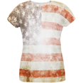 thumbnail image 1 of 4th of July American National Anthem Flag and Lyrics All Over Womens T Shirt Multi 2XL, 1 of 2