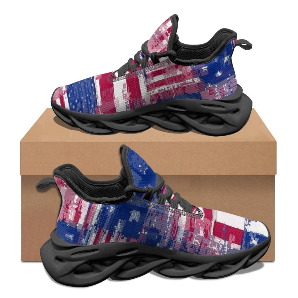 4th of July Art Design Casual Sneakers for Women Summer New Vulcanized