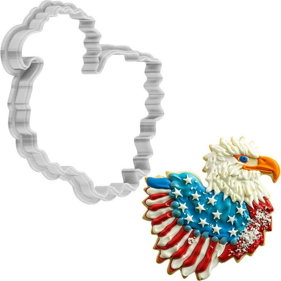4th of July Bald Eagle Cookie Cutter 4 Inch Made in USA by WONDERTORY