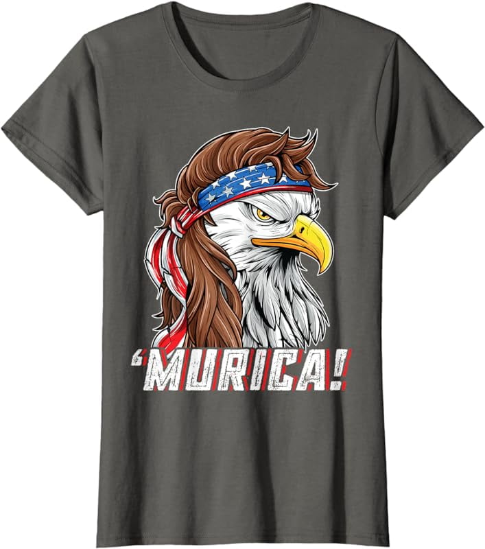 4th of July Bald Eagle Mullet Murica USA USA Merica T-Shirt - Walmart.com