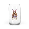 thumbnail image 1 of 4th of July Basset Hound Celebrates Independence Day 16oz Glass Cup Mug Bassets Dog Breed Lovers Gifts Idea Glass Can - 12010, 1 of 5