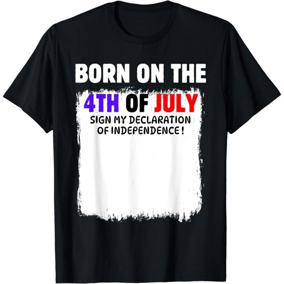 4th of July Birthday Sign My 4th Of July Birthday Patriotic T-Shirt