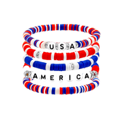 4th of July Bracelets - Handmade American Flag Inspired Jewelry Gifts for Women and Teen Girls
