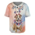 thumbnail image 1 of 4th of July Bulldog Celebrates Independence Day All Over Print 3D Baseball Shirt Dog Lover Gifts Idea Softball Sport - 12010, 1 of 6
