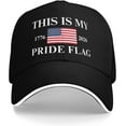 thumbnail image 1 of 4th of July Cap This is My Pride Flag 1776 2026 Baseball Hat, 1 of 7