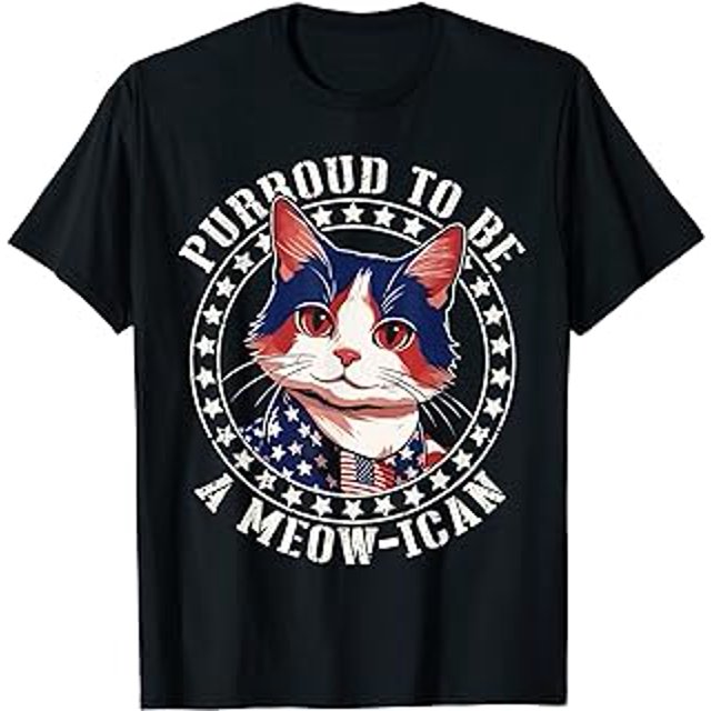 4th of july cat tee shirts