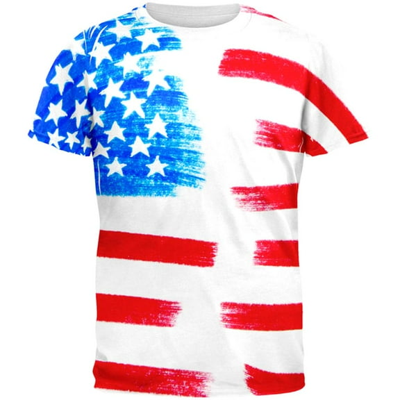 4th of July Color Me American All Over Mens T Shirt Multi 2XL