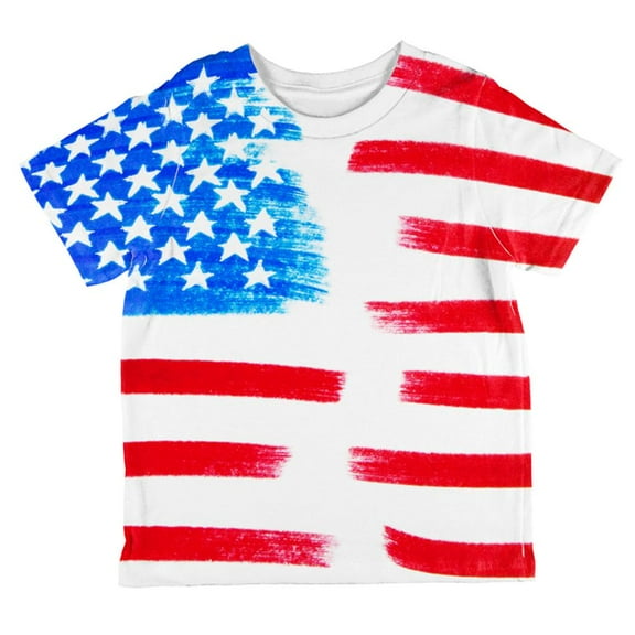 4th of July Color Me American All Over Toddler T Shirt Multi 6T