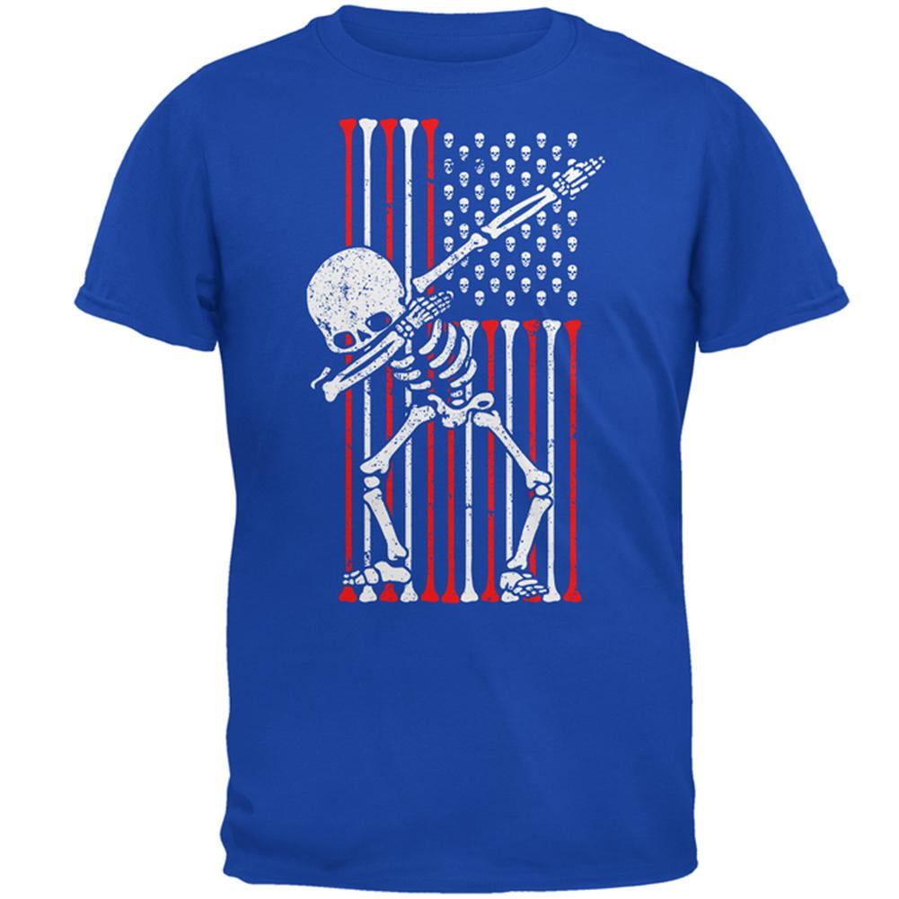 kids 4th of july dabbing skeleton