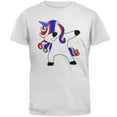 thumbnail image 1 of 4th of July Dabbing Unicorn Americorn Mens T Shirt White X-LG, 1 of 1