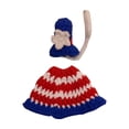 thumbnail image 1 of 4th of July Desk Goose Outfits Independence Day 7 Inch Mini Patriotic Desktop Goose Knitted Clothes with Hat for Magnetic Goose Statues Holiday Decor, 1 of 5