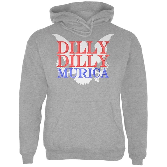 4th of July Dilly Dilly MURICA Mens Hoodie Storm Grey X-LG