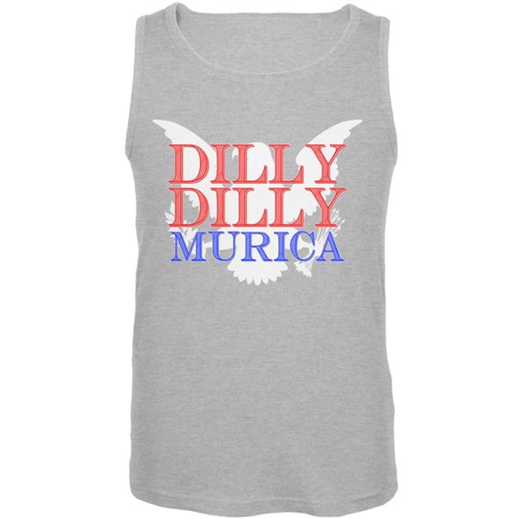 4th of July Dilly Dilly MURICA Mens Tank Top Heather LG