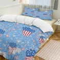 thumbnail image 1 of 4th of July Duvet Cover Set King Size for Bedroom Decoration Print Bedding Set Comforter Cover Decorative Microfiber with 2 Pillow Sham Multicolor, 1 of 6