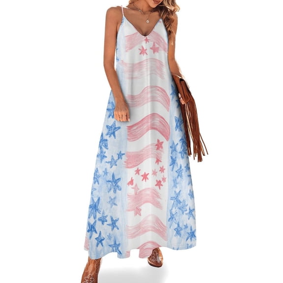 4th of July Fine Art Sleeveless Dress Summer Dress Woman 2025