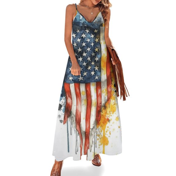 4th of July Fine Art Sleeveless Dress Summer Dress Woman 2025