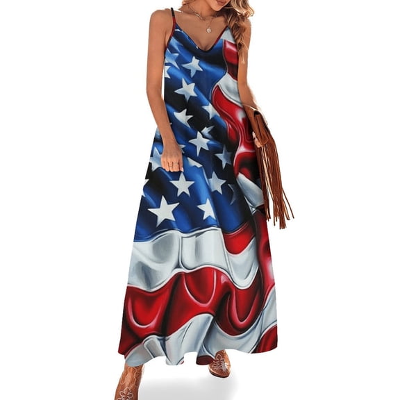 4th of July Fine Art Sleeveless Dress Summer Dress Woman 2025
