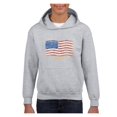 thumbnail image 1 of 4th of July Flags American Flag in Gold Unisex Hoodie For Girls and Boys Youth Sweatshirt, 1 of 5