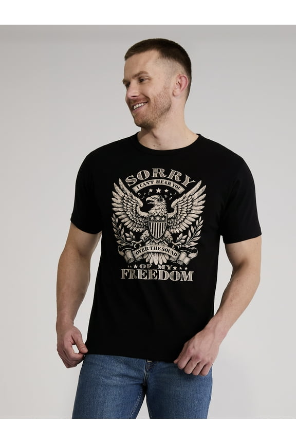 4th of July Freedom Americana Men’s and Big Men's Graphic Tee by Way to Celebrate, Sizes XS-3XL