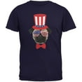 thumbnail image 1 of 4th of July Funny Pug Navy Adult T-Shirt - X-Large, 1 of 1