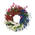4th of July Garland Front Door Independence Day Wreath With Artificial ...